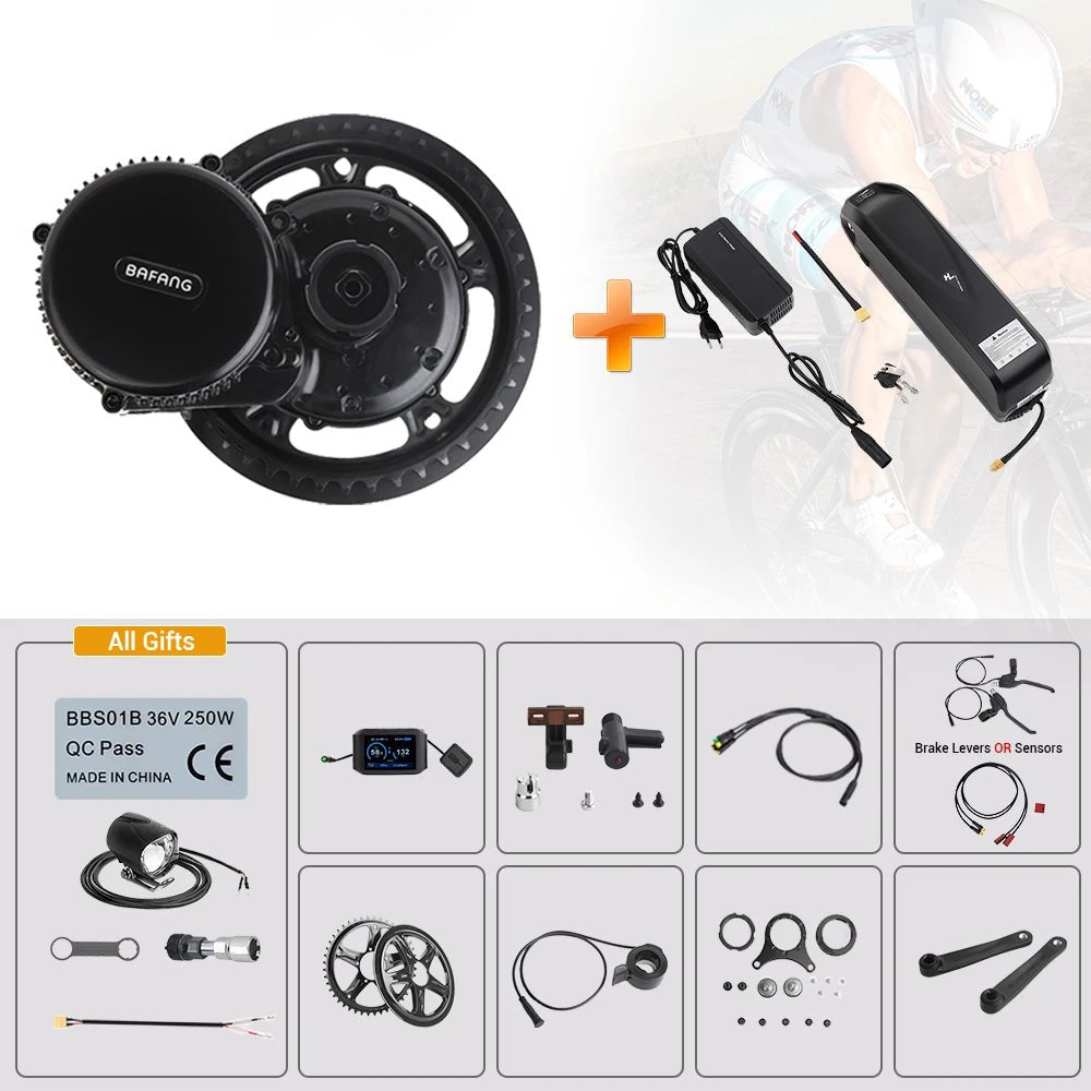 BAFANG 36V 500W Ebike Conversion Kit and 17.5Ah SAMSUNG Electric Bicycle Battery Electrified